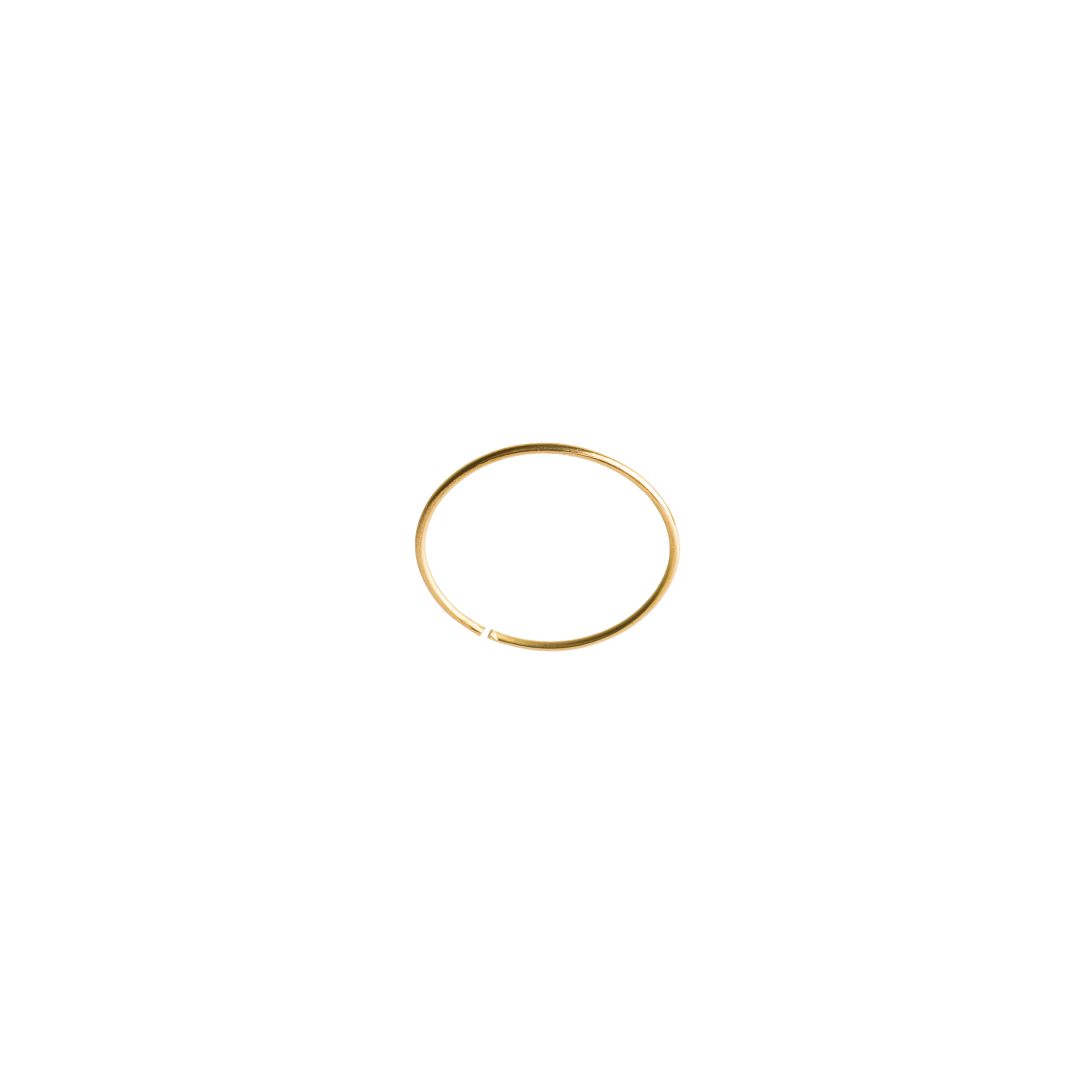 circle wire earring small 18k