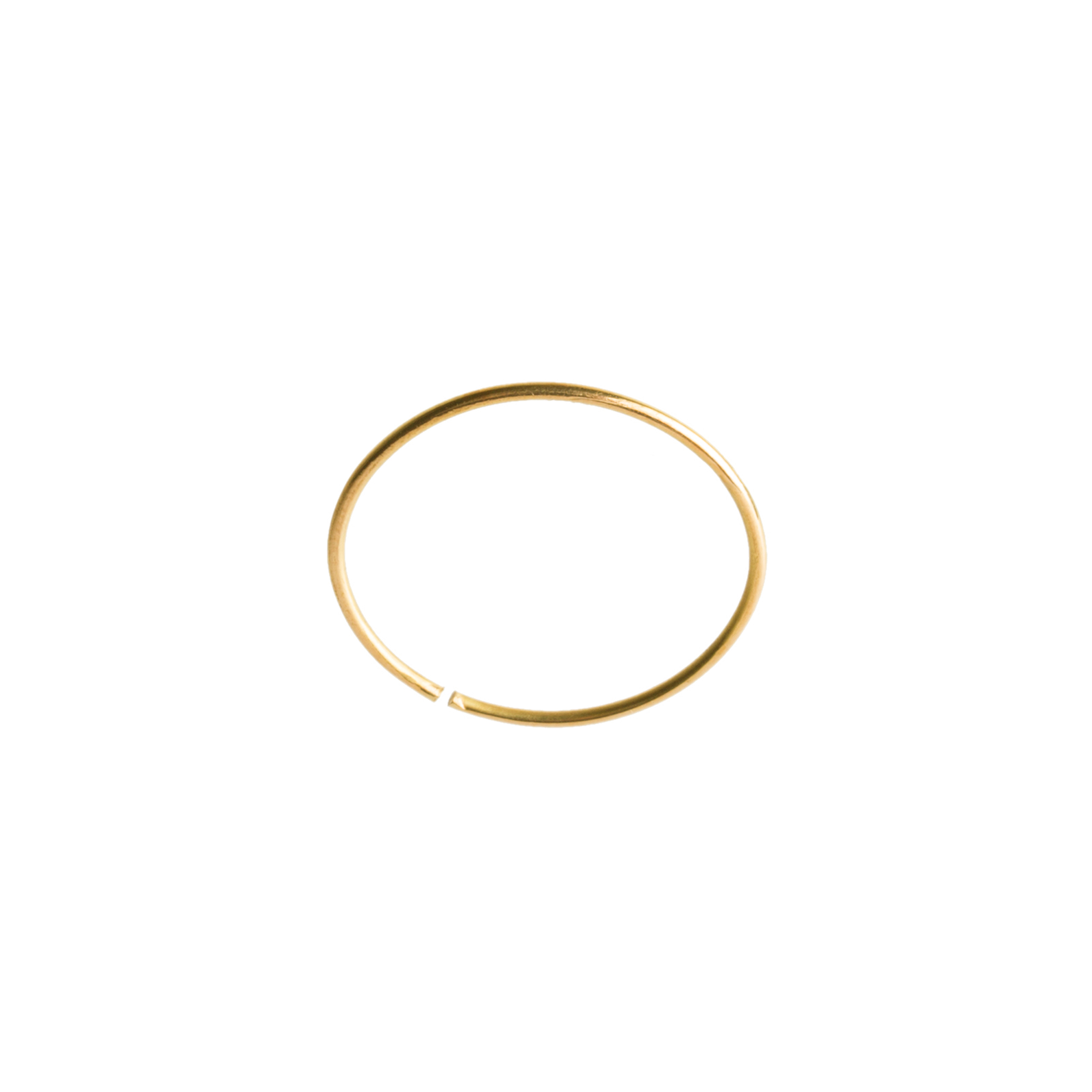 CIRCLE WIRE EARRINGS 14K GOLD (medium)